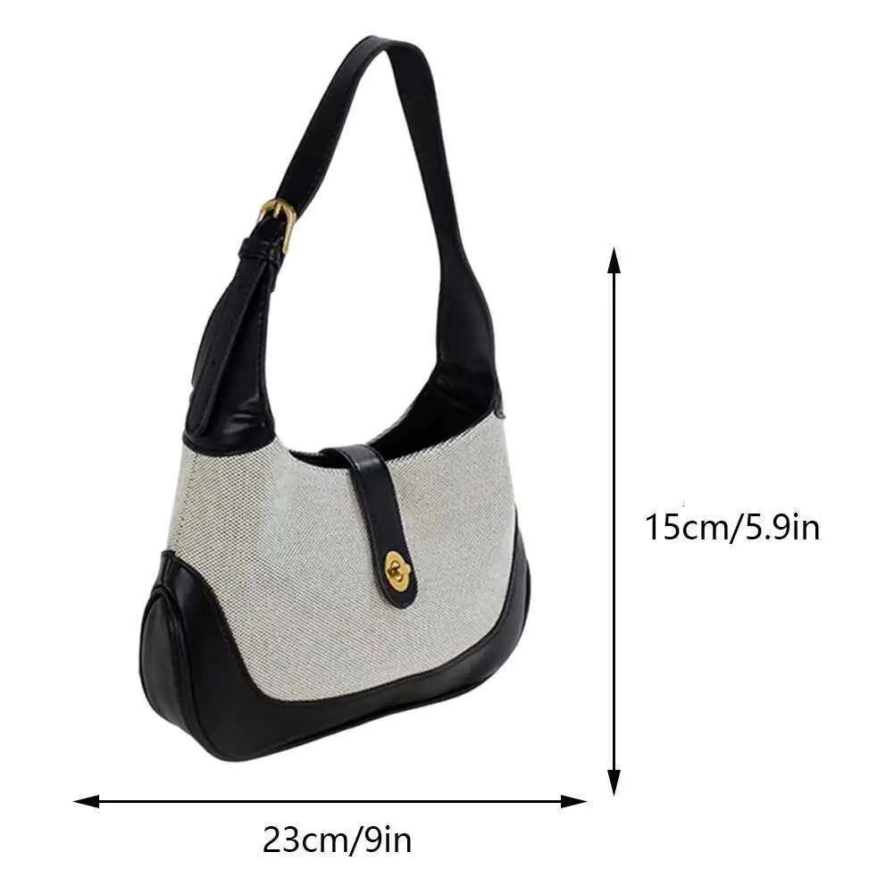 Women Vintage Contrast Color Tote Dumpling Bag Trendy French Underarm Purse For Daily Use And Fashion Events