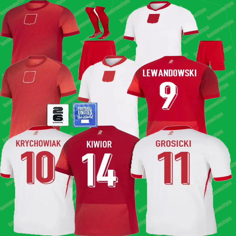 24 25 Polska National Team MILIK PISZCZEK PIATEK GROSICKI KRYCHOWIAK ZIELINSKI 2024 POLAND Soccer Jerseys LEWANDOWSKI Home Away Polish Football Shirt Men Kids Kit