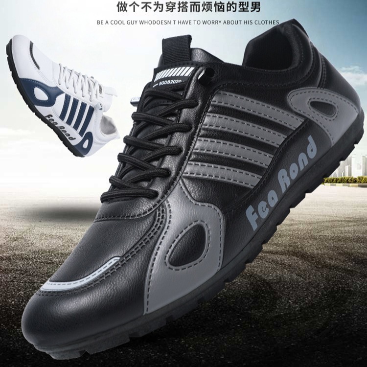 Men's 2025 spring new leather comfortable soft sole breathable casual sports trendy men's shoes