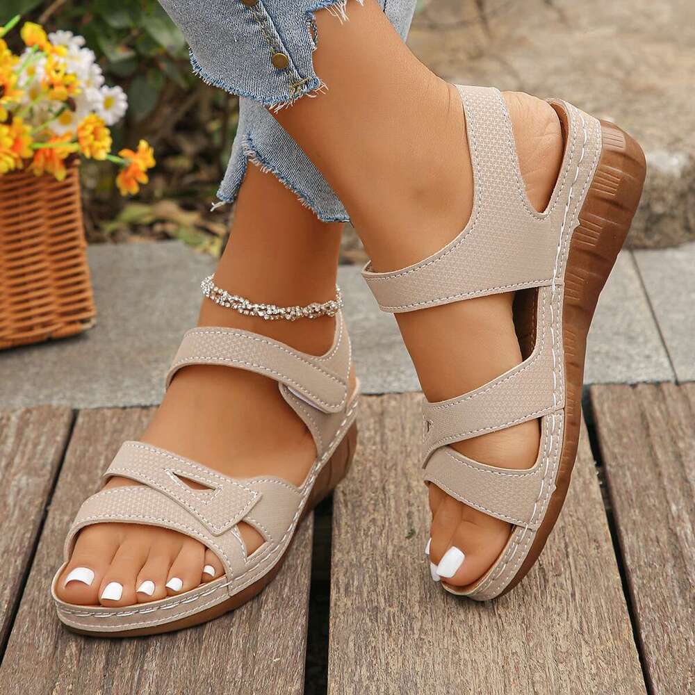 Summer Women Open Toe Walking Soft Ladies Shoes Wedge Woman Shoe Party Sandals For Female Footwear