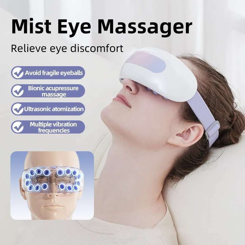 Mist Eye Massager with Vibrating Atomization Moisturizing Massage Relief Fatigue Dry Eyes Relaxation Sleep Improvement Gift