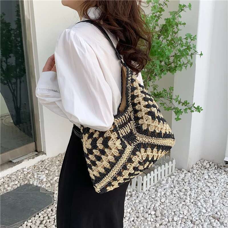 Travel Beach Fishing Net Handbag Shopping Woven Shoulder Bag For Women Girls