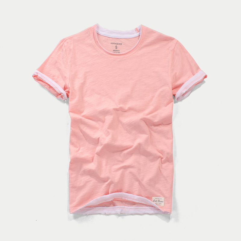 2025 Summer New Short Sleeve Thin Bamboo Knot Round Neck Designer Design Men's Half Shirt Casual Cotton T-shirt