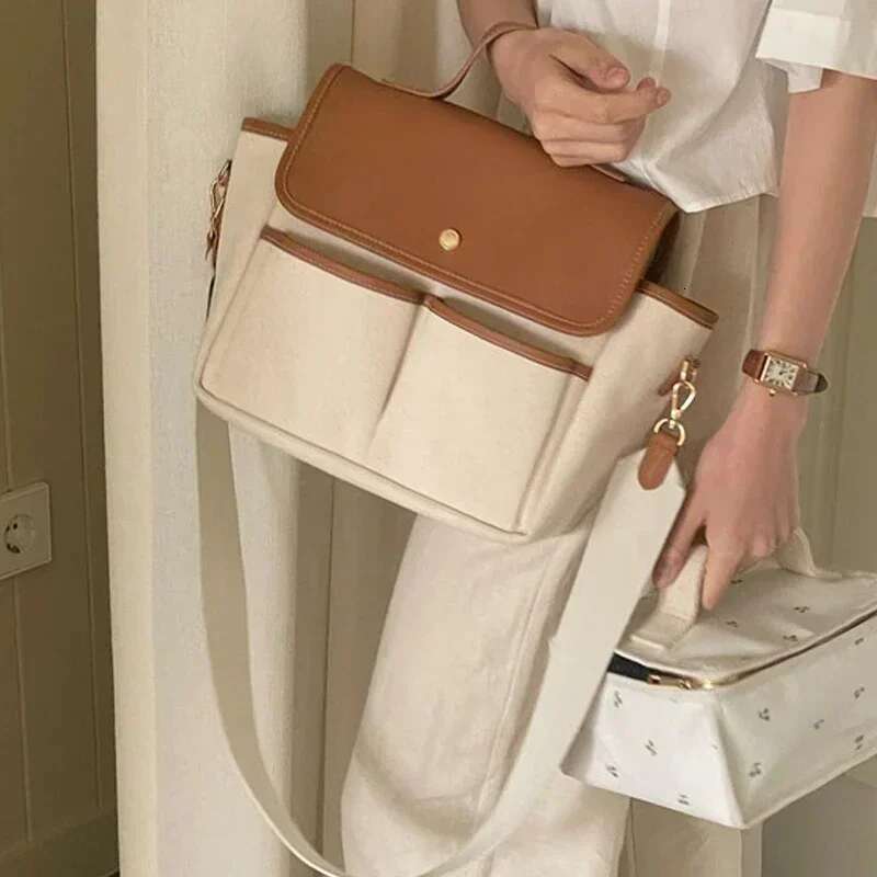 Korean Mommy Large Capacity Handbags Multi-functional Casual Baby Messenger Mother Diaper Bag for Women