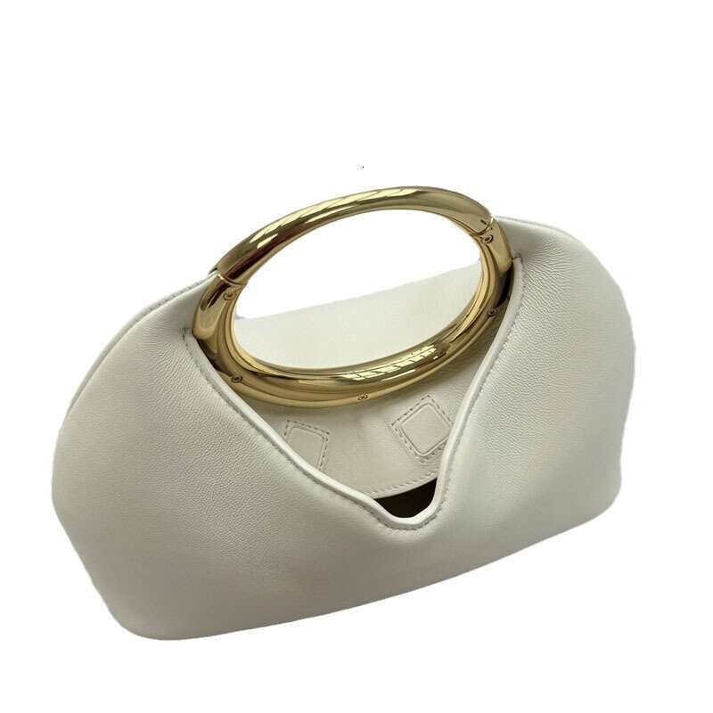 Women's Bags Designer French Niche Circular Handle Handbag Fashionable Women's Banquet Bag Sheepskin
