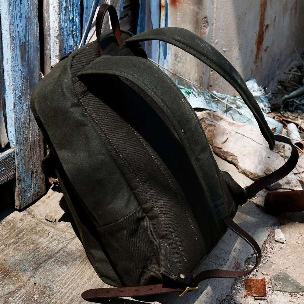 tailor brando 70307 american retro waterproof 15oz heavy oil wax canvas 244712cm backpack unisex computer travel school bag