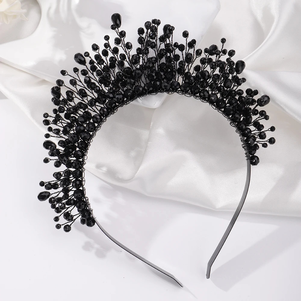 9Colors Crystal Bridal Crown Headband Silver Diamonds Crystal Brides Headpiece Handmade Party Wedding Hair Accessories 250509