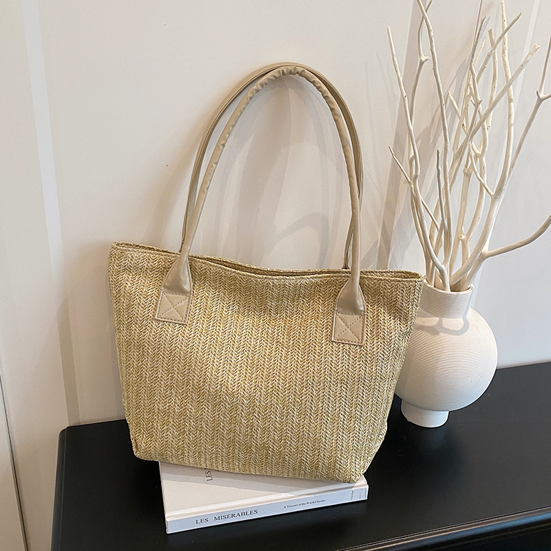 Weaving Contrasting Color Bucket 2025 Spring New Luxury Bag Fashion Trend Women's Single Shoulder Tote Bag New Free Delivery Designer Bag Beach V