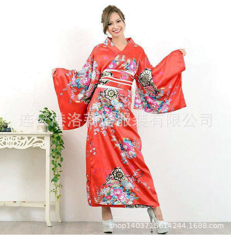 Traditional Japanese women's formal bathrobe, anime photo set, kimono stage performance costumes, photography