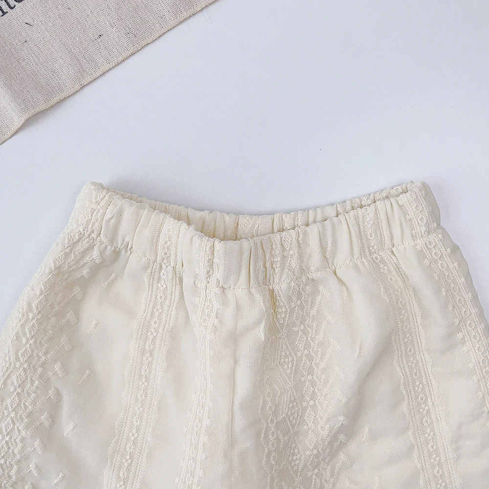 Bear Leader Girls Summer Clothing Sets Casual Hollow Lace T-shirt Pants 2pcs Suit Strap Cardigan Vest Girls Clothes Outfits 250515