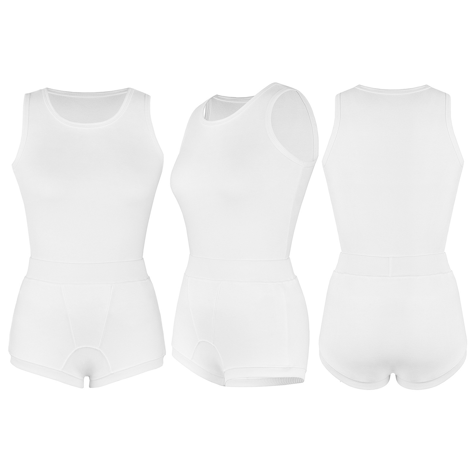 HR23050 Womens Comfortable Casual Cotton Thread Solid Color Two Piece Set
