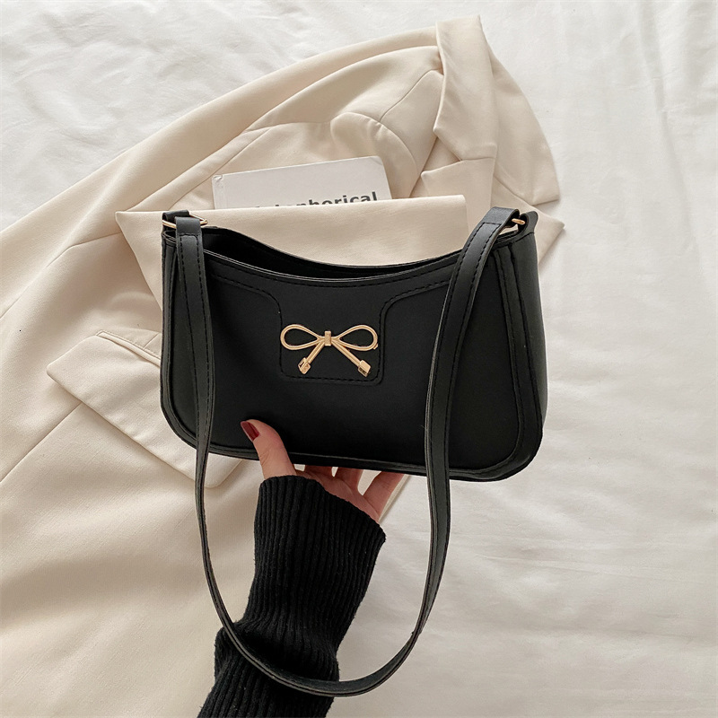 For Women Korean Style High Personality Light Luxury New Free Luxury Bag Delivery Designer Bag One Shoulder Crescent Bag New French Fashion Niche Desi
