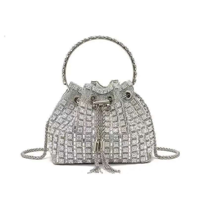 High Quality Crystal Rhinestones Dia Evening Bag Glitter Shiny Clutch Purse For Wedding Party Designer Women Handbag