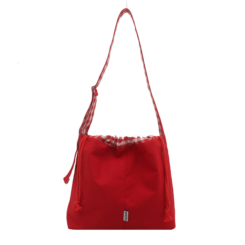 New bag multifunctional 2025 new fashionable drawstring designer handbag commuting leisure student single shoulder women's crossbody bag