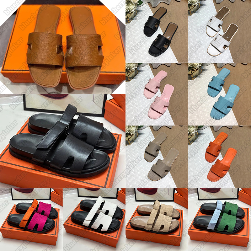 with box dustbag slippers men women famous designer slides sliders brown black white pink suede leather sandals flat sandal mens womens slide slipper shoes