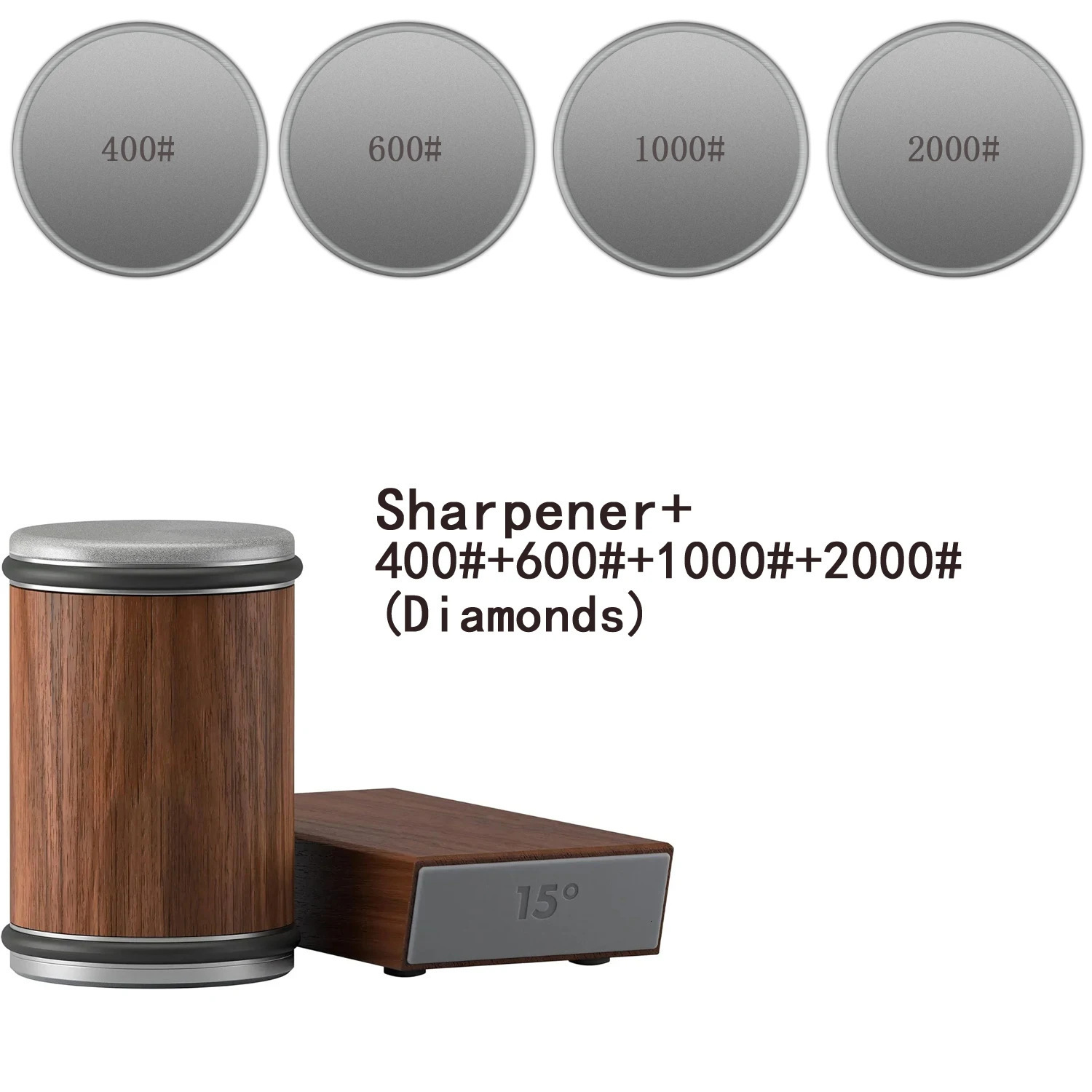 Rolling Knife Sharpener for Straight Edge Kit with 15 20 Degree Magnetic Angle Kitchen Knives 241019