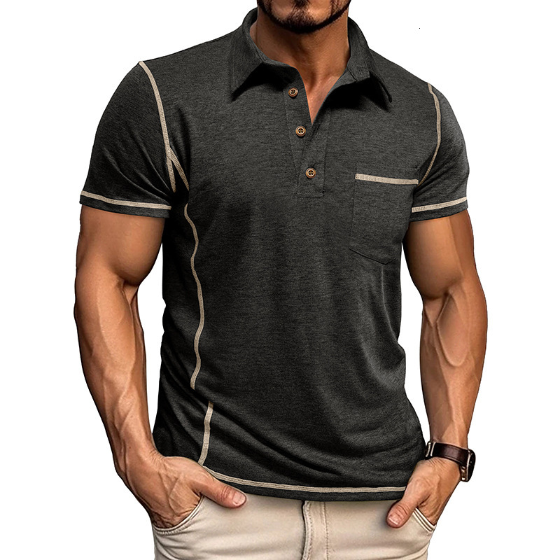 2025 Summer Men's New Short Sleeve Collar Designer Designs Fashionable Polo Shirt