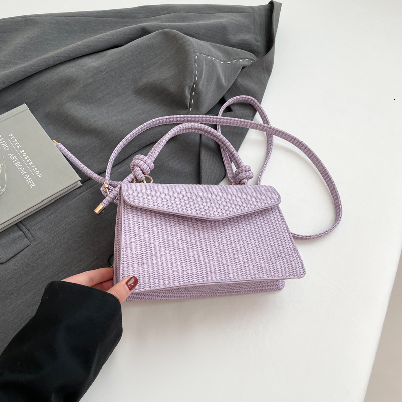 Free Delivery Designer Bag Niche Striped Women's Western Style And Niche Design Hand 2025 Fashion Trend Single Shoulder Crossbody Small Square Co