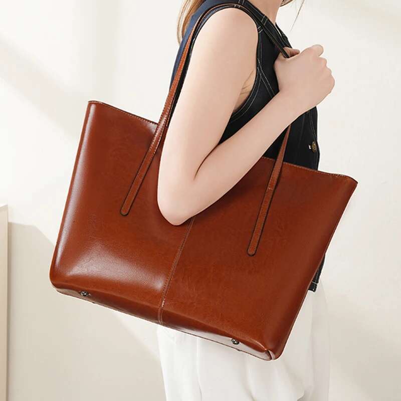 High Quality Designer Bags 2025 Cowhide Genuine Leather Large Tote For Women 2025 Designer A4 Work Shoulder Bags Shopping Ladies Handbags Luxury Bag