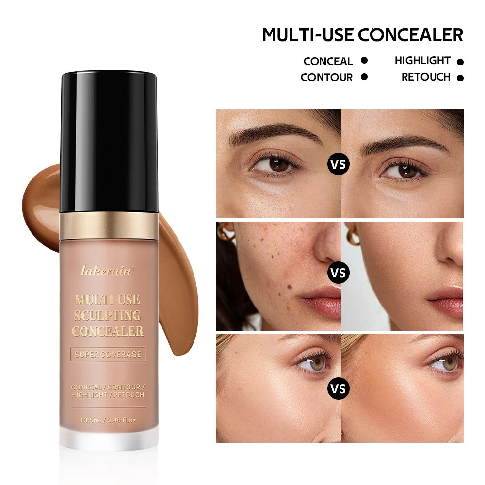 Super Coverage Concealer Multi-Use Cream Oil Free Long Lasting Hydrating Cover Contour Highlight and Retouch Face Makeup 250512