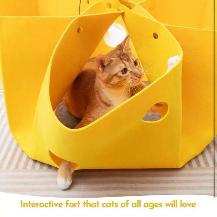 New Felt Foldable and Deformable Tunnel Nest Semi Enclosed Cat House Winter