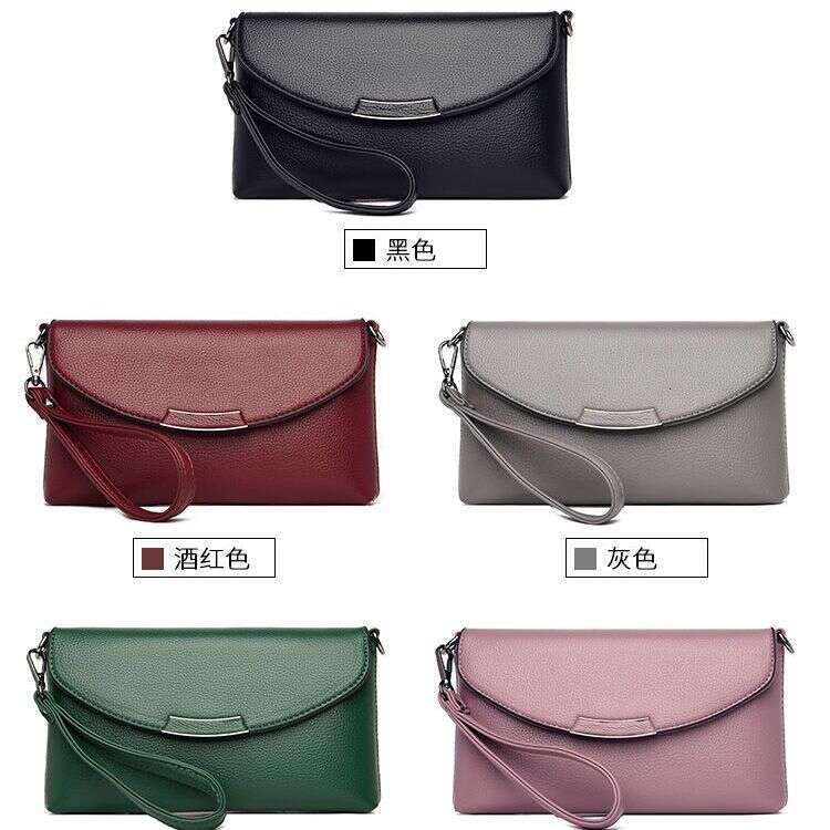Genuine soft leather for women 2025 new versatile middle-aged mother bag single shoulder diagonal cross women's bag