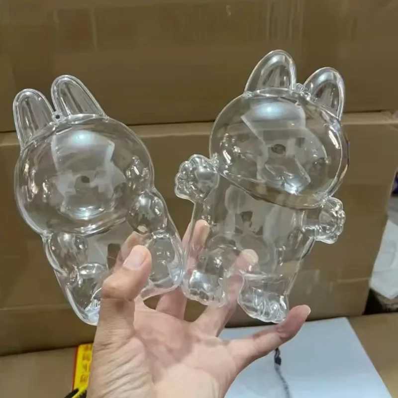 Labubu Transparent Protective Doll Display Bag II Mini Portable Box for Stuffed Toys Clear PVC Storage Case Free shipping