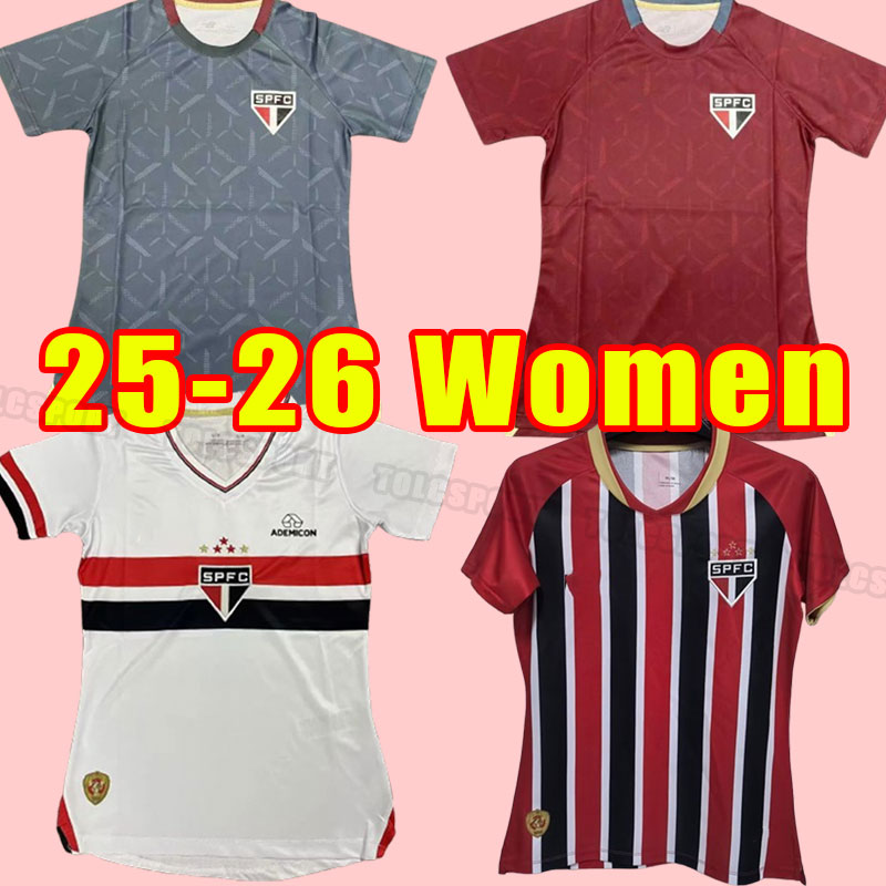 Women girl 25/26 Sao Paulo Outubro Rosa soccer jerseys LUCIANO MIRANDA Rafinha J.Calleri Eder ALISSONNIKAO GABRIEL G.SARA Camisa de futebol home away third