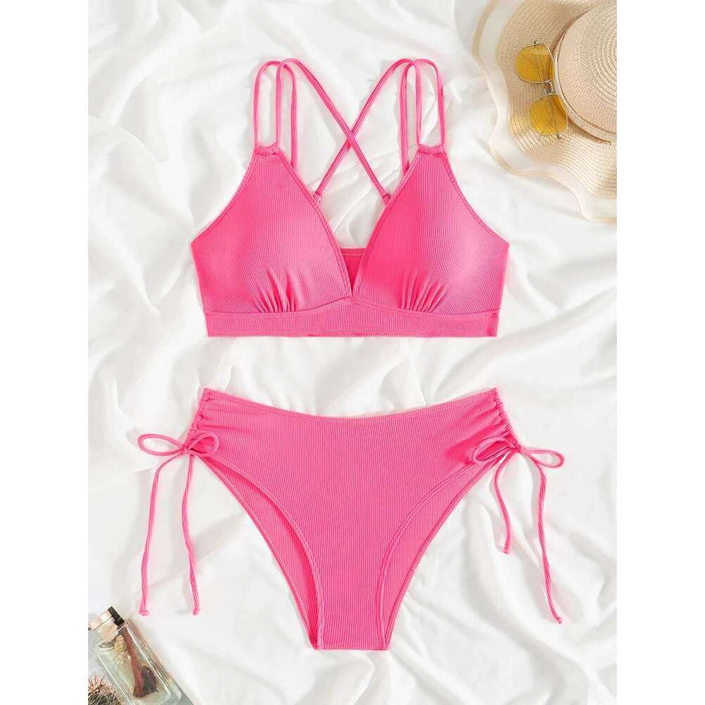 2025 Two Piece Swimsuit Women Bikini Set High Waist Swimwear Monokini Bathing Suit Female Summer Beach Bodysuit Dress