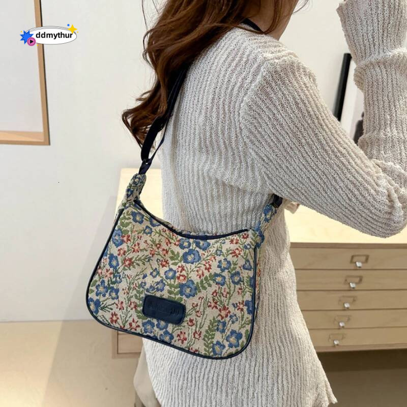 Casual Artistic Printing Underarm Literary Niche Shoulder Fashion 2025 New Tote Only Beautiful Women Bag ddmythur