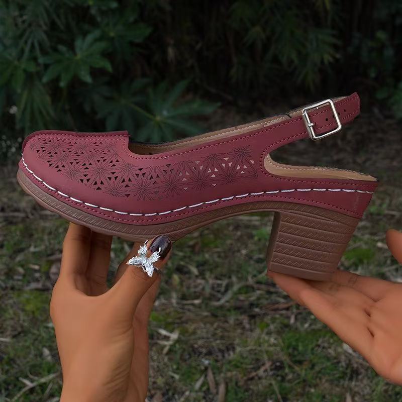 Summer New Style Casual Shoes Baotou Slope Cool Drag Large High Heel Sandals Women S Trendy Ddmysaturn