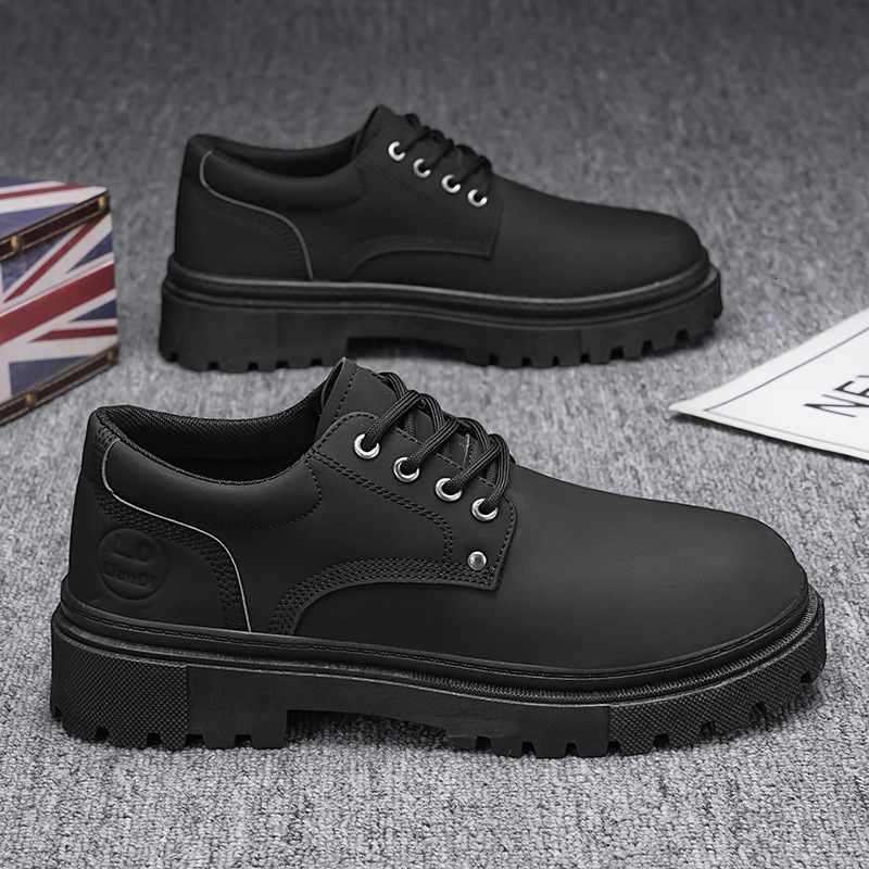 Spring New British Style Work Clothes Men S Casual Leather Fashion Trend Thick Casual Shoes Soled Single Shoes Ddmysaturn