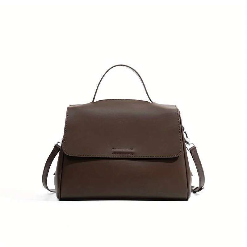 Real Leather Female 2025 New Commuter Tote Bag Joker, Niche, High Sense, Large-Capacity One-Shoulder Handbag
