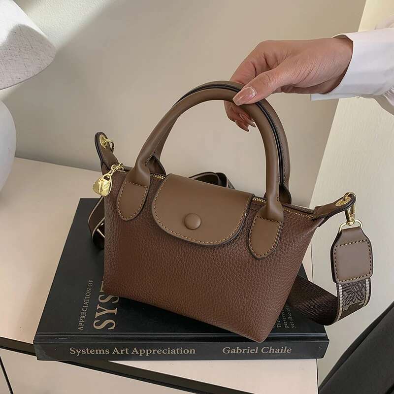 Stylish Vintage Leather Crossbody Purse - Casual Handbag With Paris Fashion Letter & Adjustable Shoulder Strap