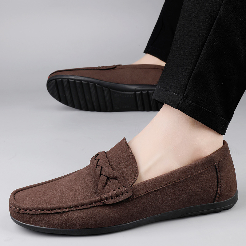 Four Seasons Bean Driver S One Step Men Casual Shoes S British Set Shoes Comfortable Driving Lazy Shoes Ddmysaturn