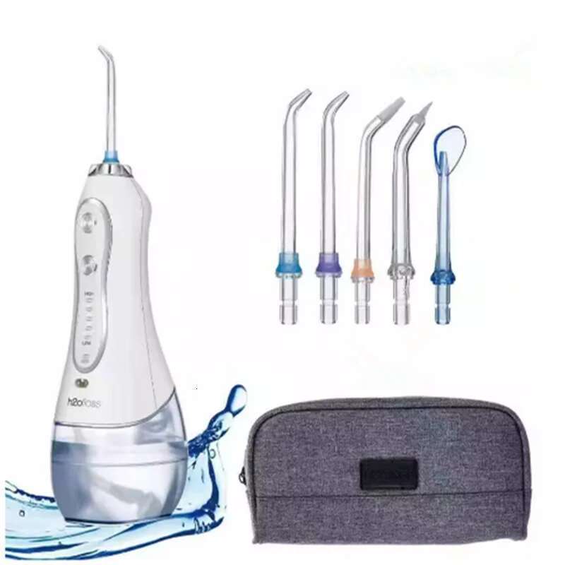 1 Set Dental Cordless Oral Irrigator Rechargeable Electric Toothbrush Eco-Friendly Water Floss IPX7 Waterproof USB Port 5V 1A DC