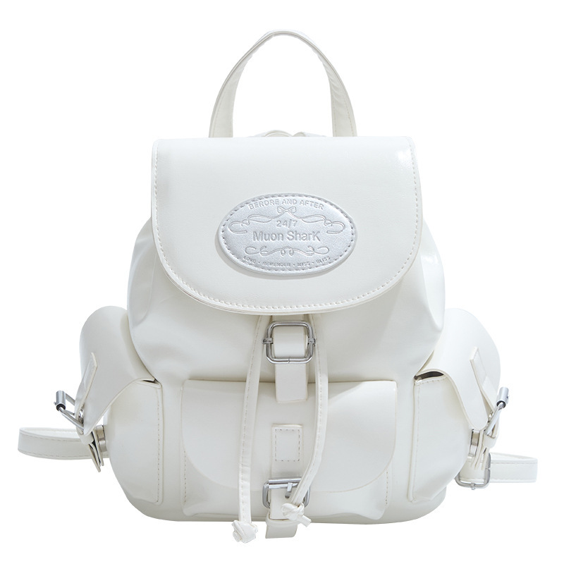 Korean version niche design fashionable multi pocket small women's bag 2025 summer new simple and trendy backpack