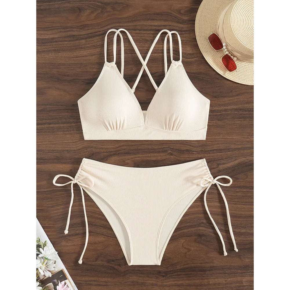 2025 Two Piece Swimsuit Women Bikini Set High Waist Swimwear Monokini Bathing Suit Female Summer Beach Bodysuit Dress