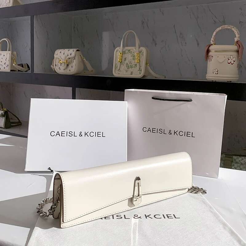 High Quality Textured Leather Square Fashion Chain Women's Handbag Shoulder Underarm Lady Purse Crossbody Casual Bag