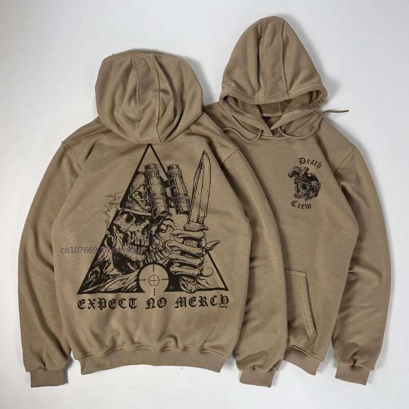American Street Tide Personalized Pattern Printing Sports Men Women Solid Color Pullover Hoodie Spring Loose Couple Tops Designer