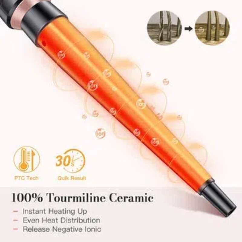 Curling Iron 4 In 1 Crimper Wand Set 3 Barrel Hair Waver With LED Temperature Control