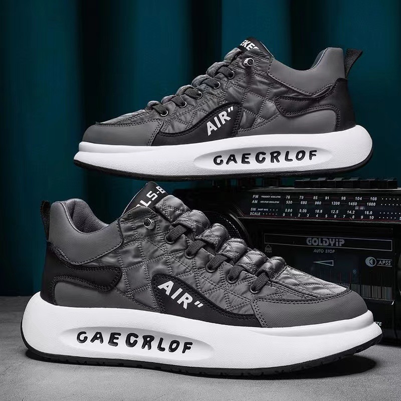 Men's fashionable sports casual running thick soled height increasing dad men's versatile white shoes, trendy shoes