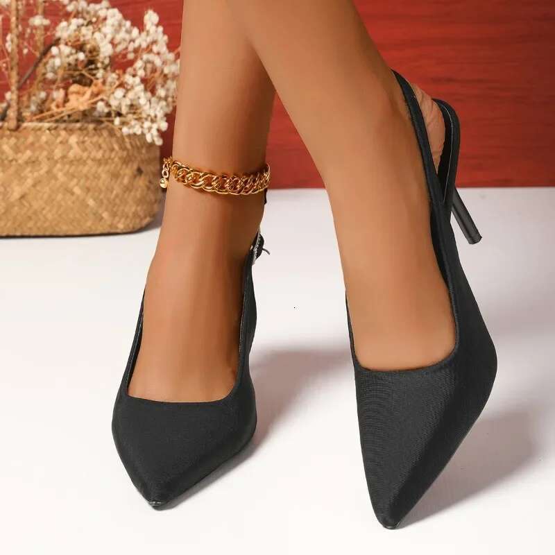 Leopard Print Shoes 2025 Summer New Item with Exposed Heel and Mixed Strap High Heels Pointed Women's Sandals