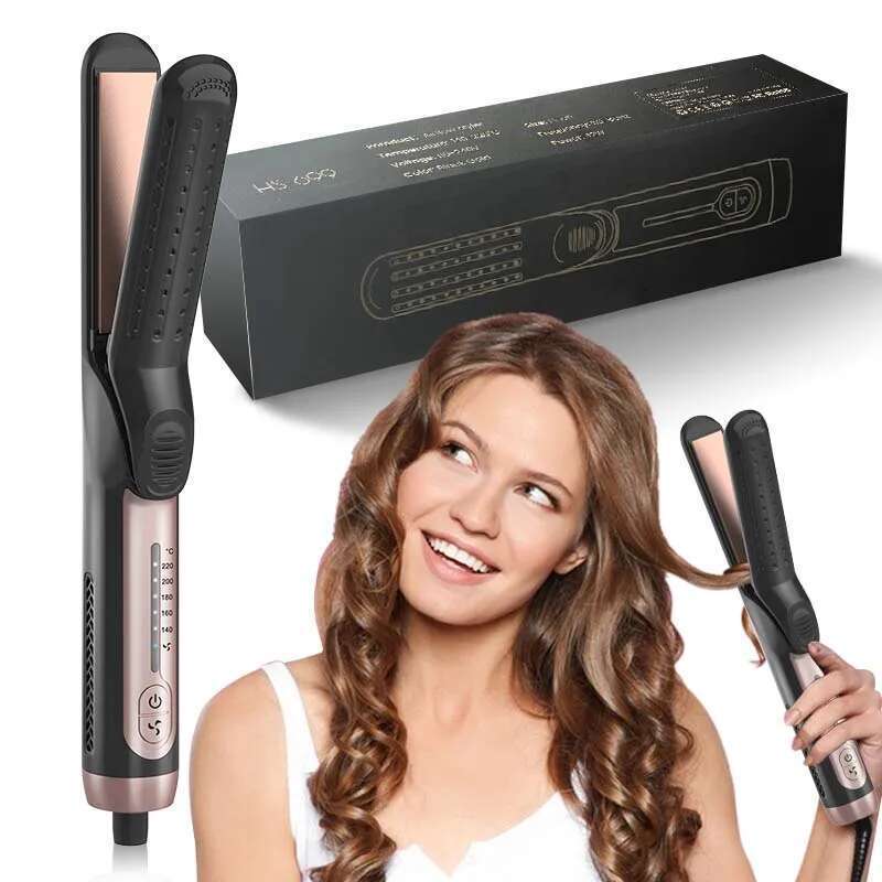 Multifunctional Airflow Styler Professional 2 In 1 Straightener And Curler Ptc Fast Heating Cool Air Hair Flat Irons