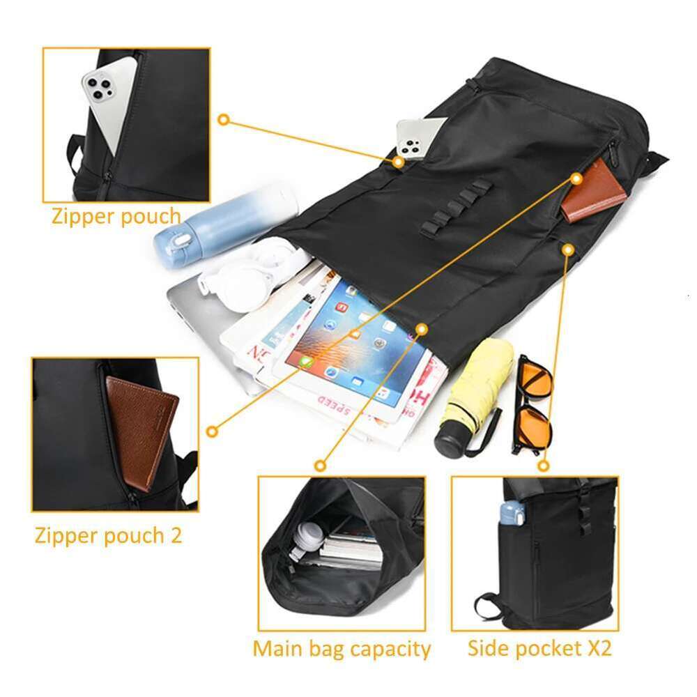 Men Breathable Waterproof Business Laptop Backpack Large Capacity Wear-Resistant Lightweight For Office Travel