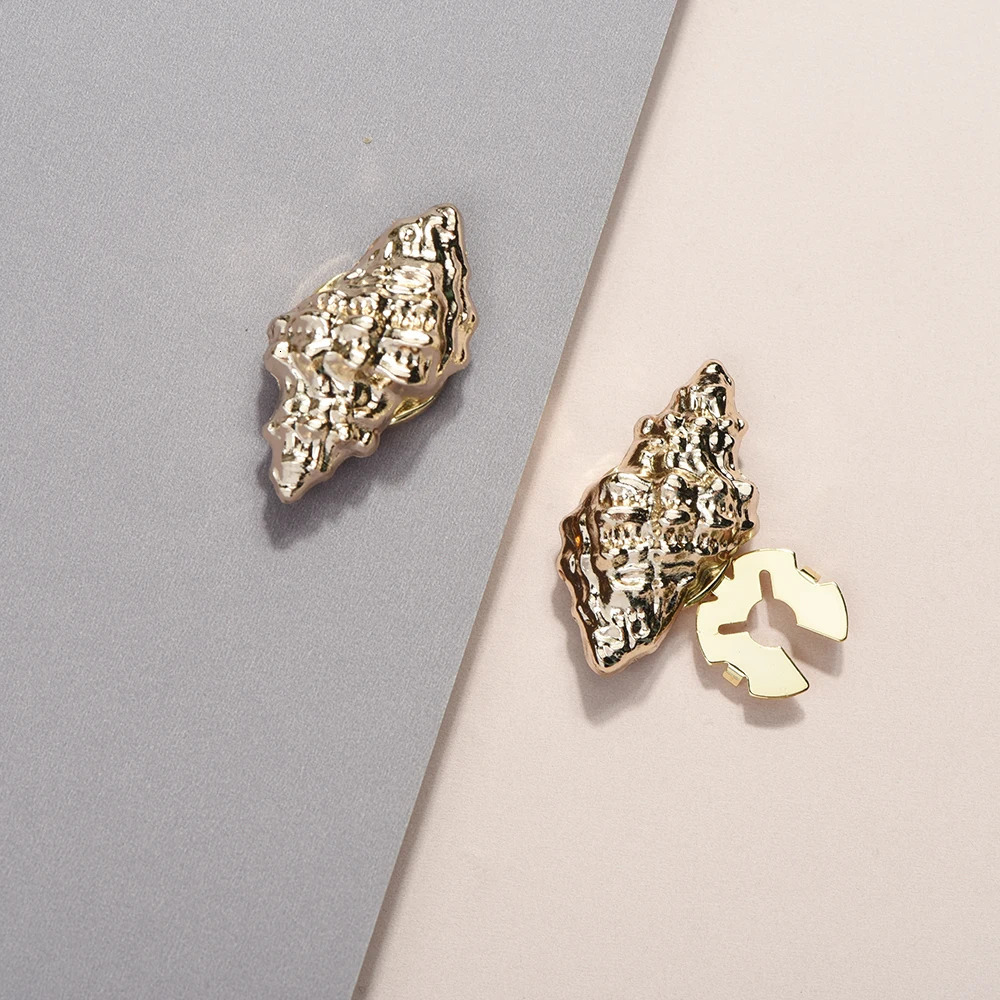 2Pcs Summer Vacation Ocean Conch Shirt Button Cover Cufflinks Sleeve Button Women Jewelry Decoration Gift 250515