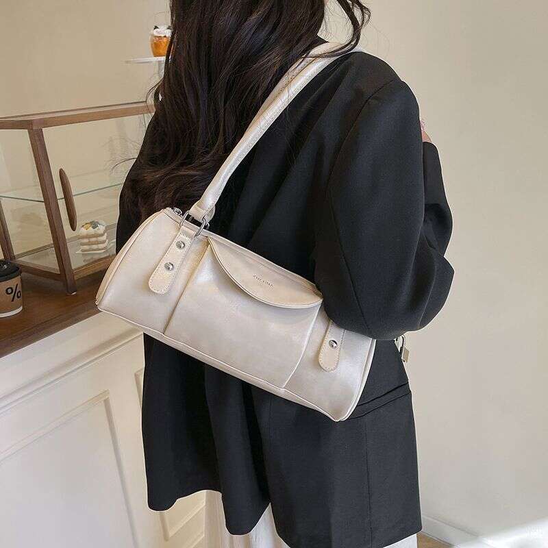 High Beauty French Light Luxury for Women 2025 New Versatile Single Shoulder Underarm Pillow Handheld Boston Bag