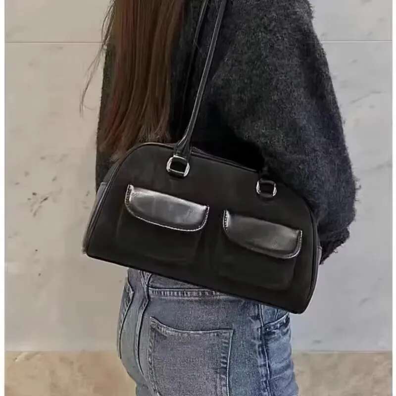 Korean Xu Yunzhen Sane Style Oil Bowling Oll Boston Tote Baerarm Bag For Women
