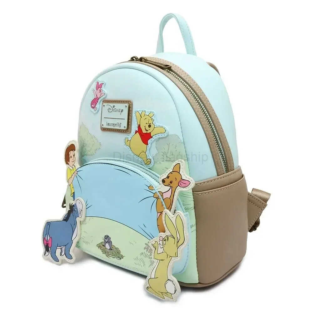 Disney Pooh Friends Leather Backpack Stitch Fashion Backpack High Quality Sally Backpack Lady Birthday Gifts for Girls SchoolbagXJ250515