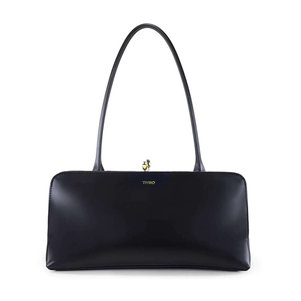 Trendy brand internet celebrity blogger with the same niche design versatile texture contrasting color goji berry clip hand held armpit bag